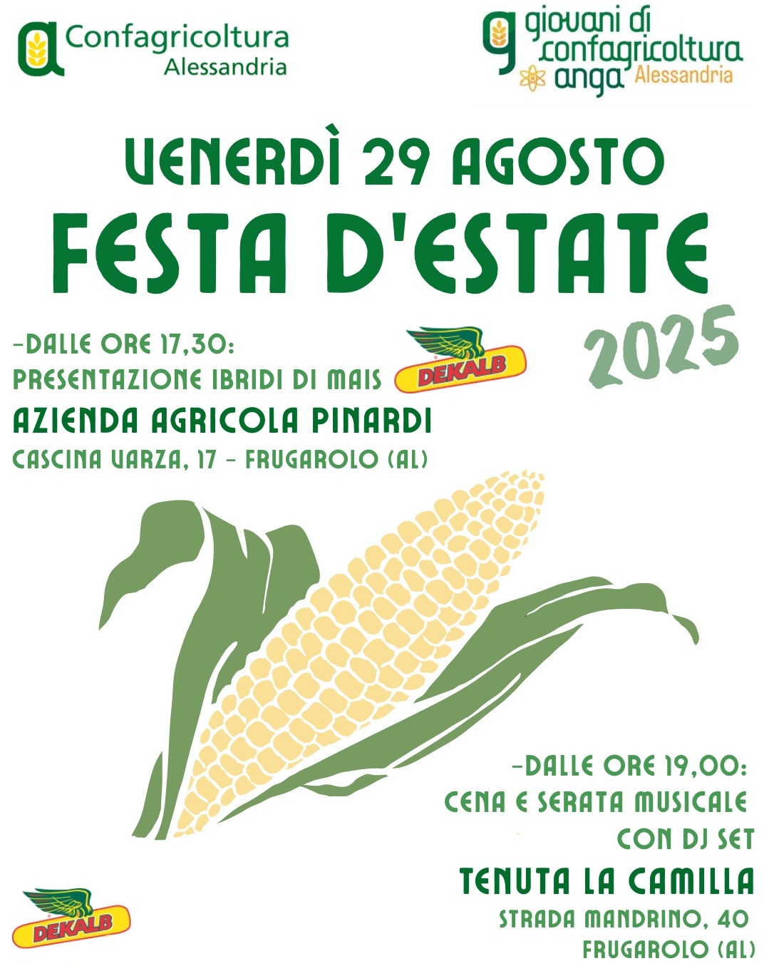 Festa d'Estate Confagricoltura AL - 29 agosto Frugarolo (AL)