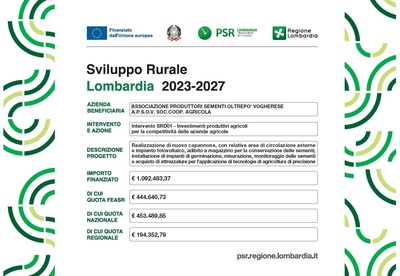 apsovsementi news Nuovo capannone realizzato con il sostegno di Regione Lombardia