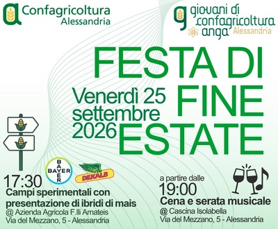 apsovsementi news 25 settembre Festa di fine estate Confagricoltura Alessandria