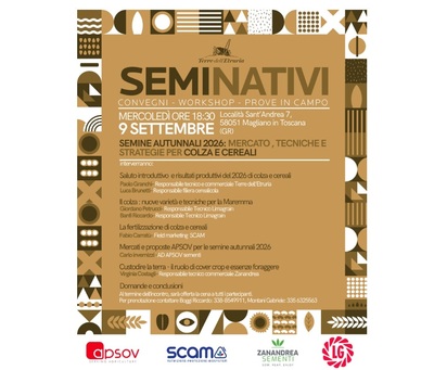 apsovsementi news 9 settembre Evento Terre dell'Etruria Colza e Cereali